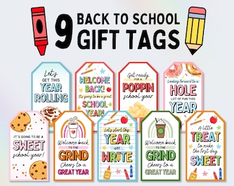 Paquete de etiquetas de regalo de regreso a la escuela, etiqueta de regalo del primer día de clases, etiqueta de regalo de bienvenida para maestros, etiqueta de regalo de bienvenida de regreso a la escuela para maestros
