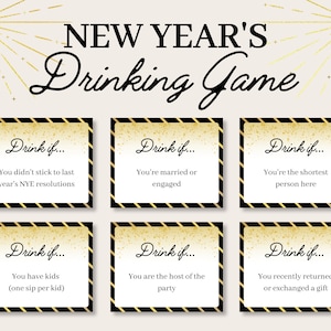 New Years Drink If Card Game, New Years Eve Drinking Game, New Years ...
