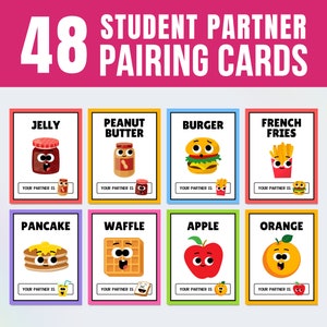 Partnerkarten für das Klassenzimmer, Partnerkarten für das Klassenzimmer, Partnerkarten für das Klassenzimmer, druckbare Karten für die Kinder