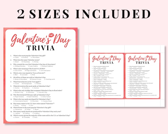 Valentines Trivia Game Jeoapardy, Galentines Day Games Couples Games Date  Night Ideas Valentine Party Game Valentines Trivia Workplace Games 