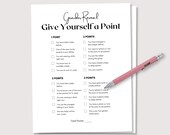 Give Yourself a Point, Gender Reveal Game, Baby Shower Game, Minimalist Baby Game, Gender Reveal Activity, Baby Shower Favor, Printable Game