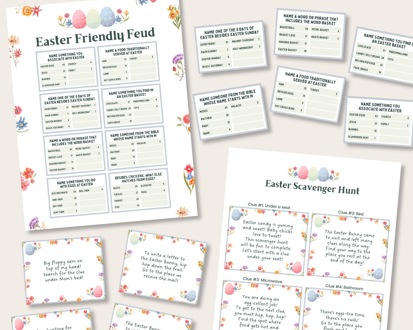 Easter Games Bundle, Printable Easter Party Games, Easter Games for ...