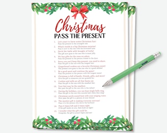 Christmas Pass The Gift Game, Christmas Gift Exchange Game, Christmas Gift Swap Game, Christmas Pass The Present Game, White Elephant Game