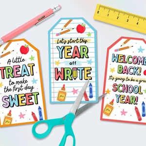 Printable Back to School Gift Tags, Gift Tags for Student First Day of School, Back to School Gift for Class, Welcome Back Students Gift Tag