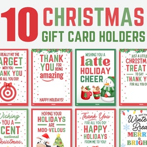 Porta-cartões de presente de Natal, porta-cartões de presente de agradecimento da equipe de férias, cartão de presente de professor de Natal, funcionário, obrigado, porta-cartões de presente