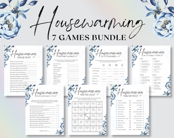 Housewarming Games Bundle, Housewarming Party Games, New Home Warming Party Games, New House Games, New Apartment Party Games Printable Game