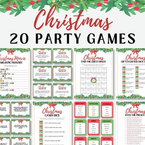 Printable Christmas Game Bundle, Christmas Party Games for Family, Christmas Friendly Feud, Christmas Trivia Game, Holiday Office Party Game