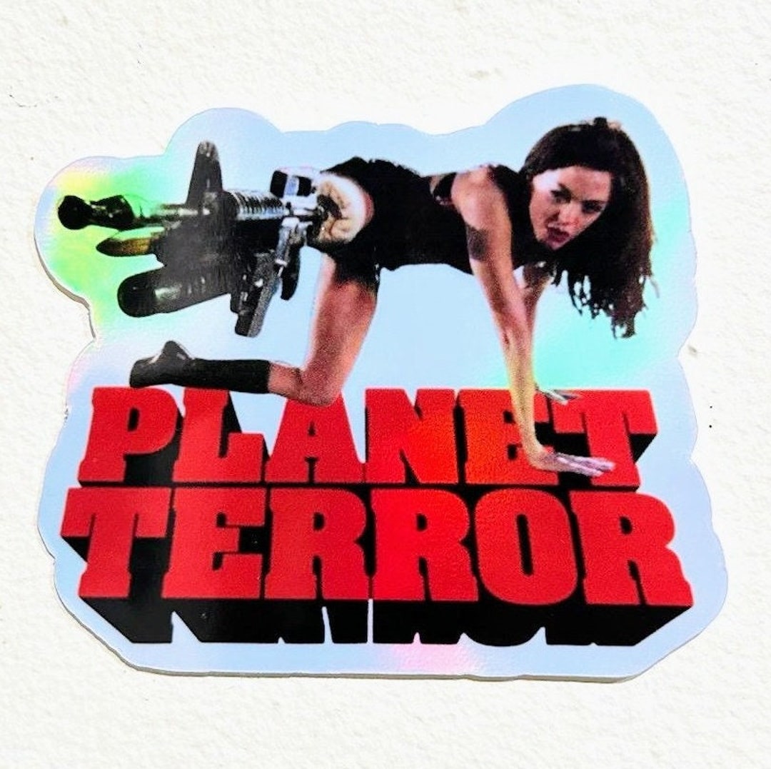 Tierro Sticker Planet Terror Machine-gun Cherry Holographic Vinyl Sticker - Etsy