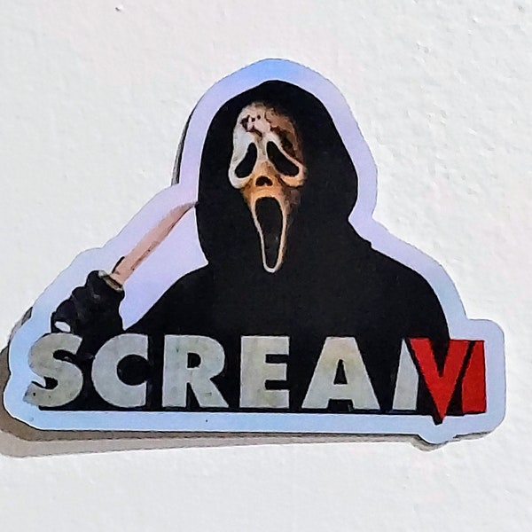 Scream 6 holographic vinyl sticker
