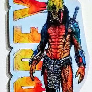 Feral Predator PREY movie holographic vinyl sticker