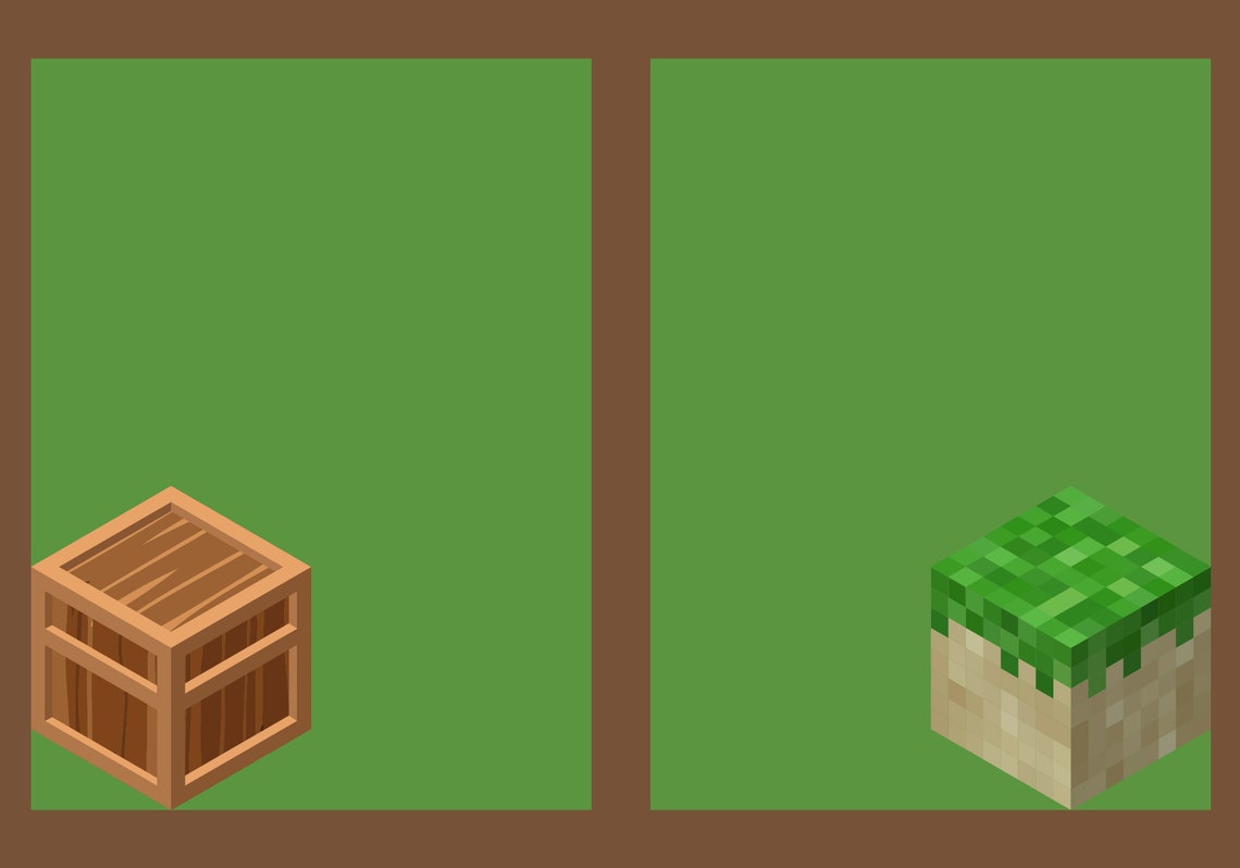 Printable Minecraft Thank You Card Etsy