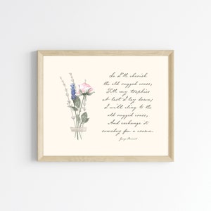 The Old Rugged Cross | Printable Wall Art | Digital Download | Wall Decor | Inspirational Wall Art | Hymn Text Wall Art | Church Decor