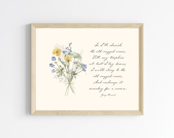 The Old Rugged Cross | Printable Wall Art | Digital Download | Wall Decor | Inspirational Wall Art | Hymn Text Wall Art | Church Decor