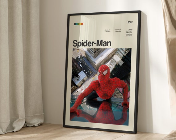 Spider-man 2002 Movie Poster Framed and Ready to Hang. -  Denmark