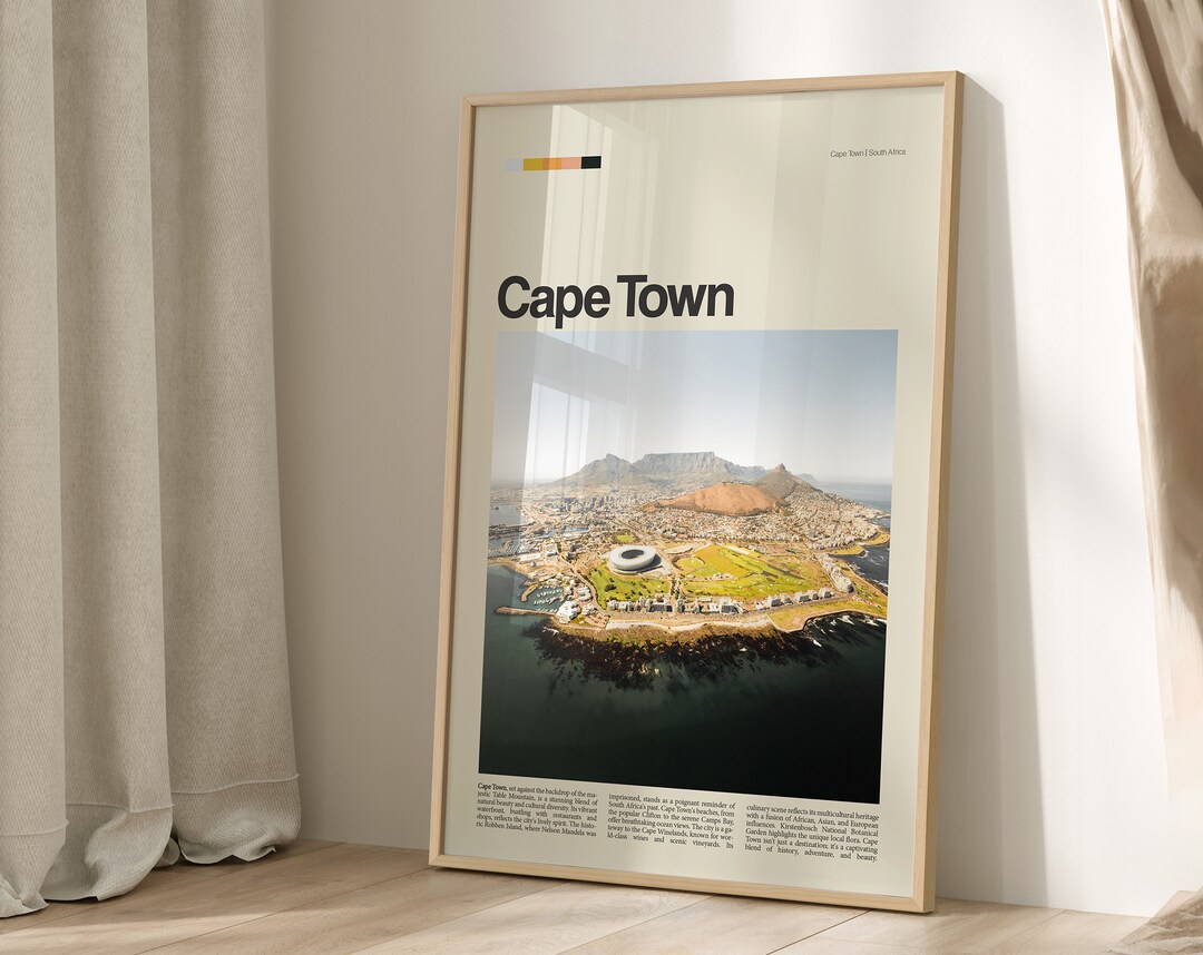 Cape Town Print, Cape Town Wall Art, Cape Town Poster, Cape Town City