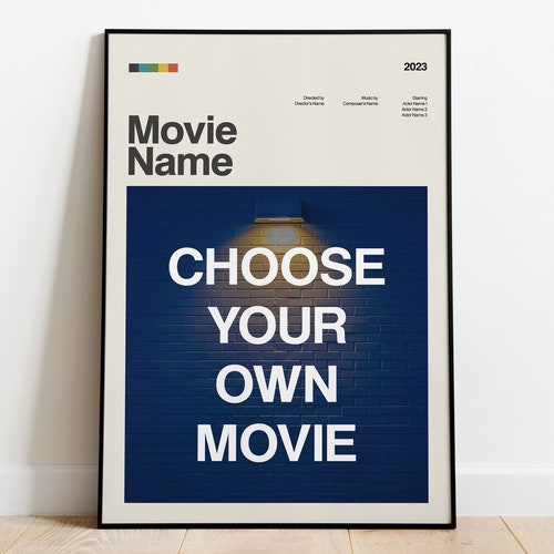 Custom Movie Poster Modern Custom Poster Print Customize Etsy