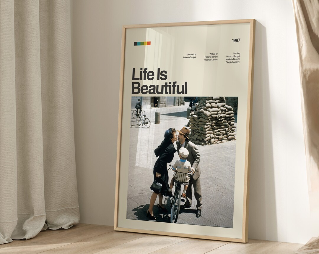 Life is Beautiful Movie Poster Modern Movie Poster Print Etsy UK