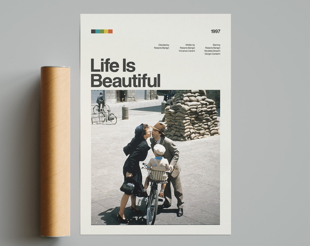 Life is Beautiful Movie Poster Modern Movie Poster Print Etsy