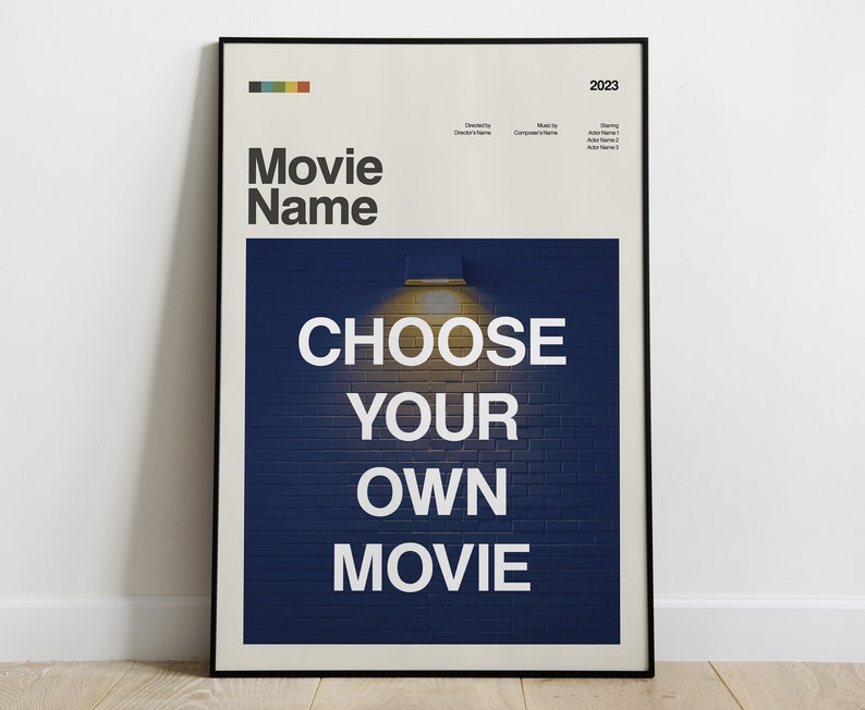 Custom Movie Poster Modern Custom Poster Print Customize Etsy