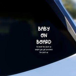 Baby On Board Vinyl Decal, kids on board, babies on board, baby on board sticker, Funny Car Sticker, Bumper Sticker, Car Window Sticker