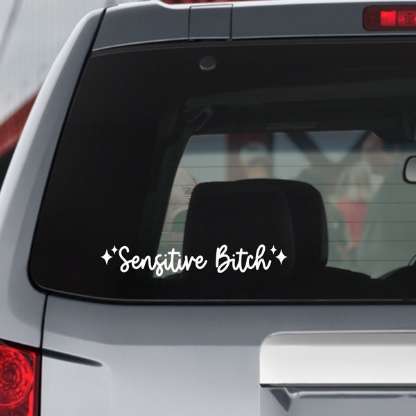 Sensitive Bitch Vinyl Decal, funny bumper sticker, car decal, car window sticker, laptop sticker, water bottle sticker, cute sticker