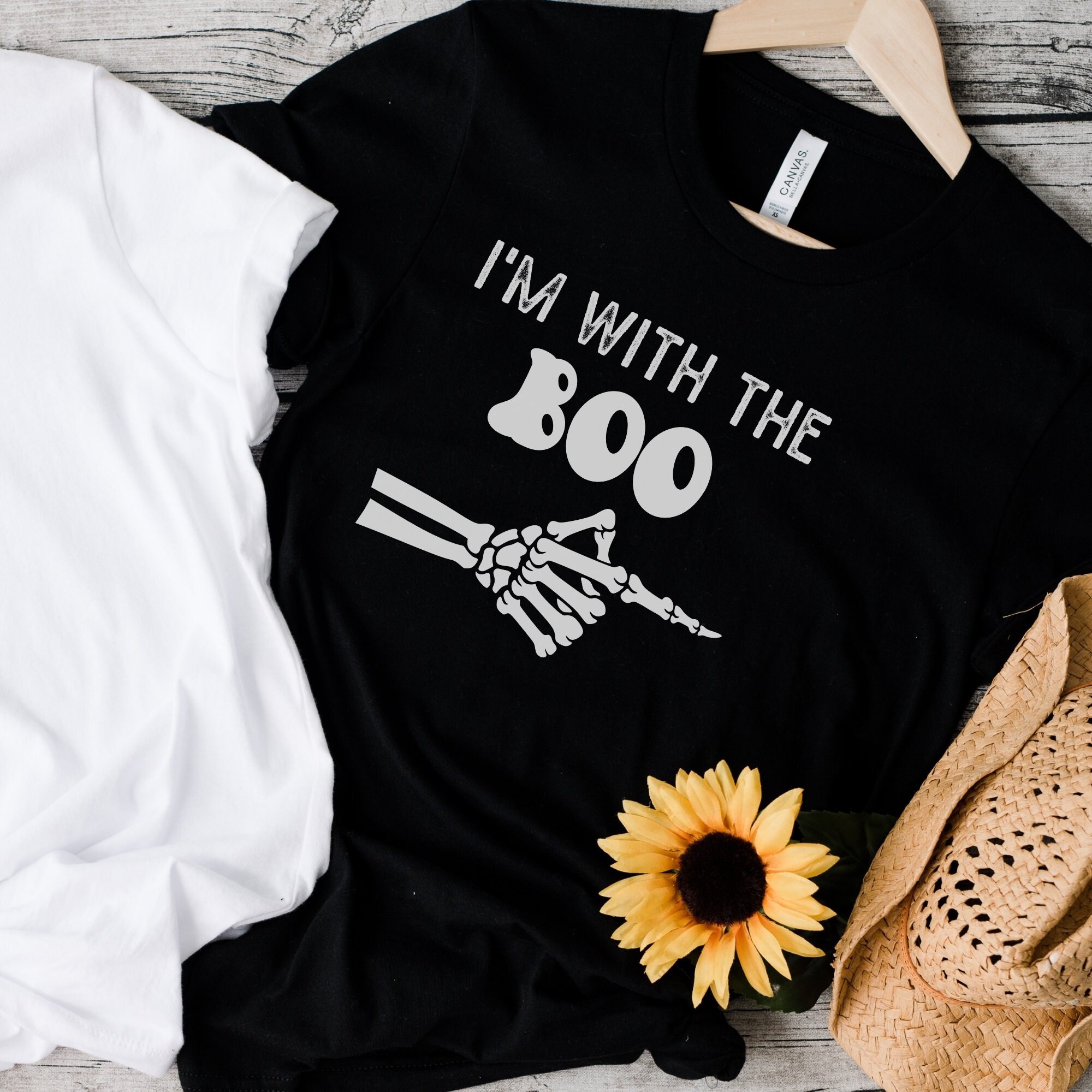 Discover I'm with the boo, Matching couple Halloween t-shirts, Halloween costume for couples,Skeleton, Ghost girl, ghost boy, Lazy Halloween costume