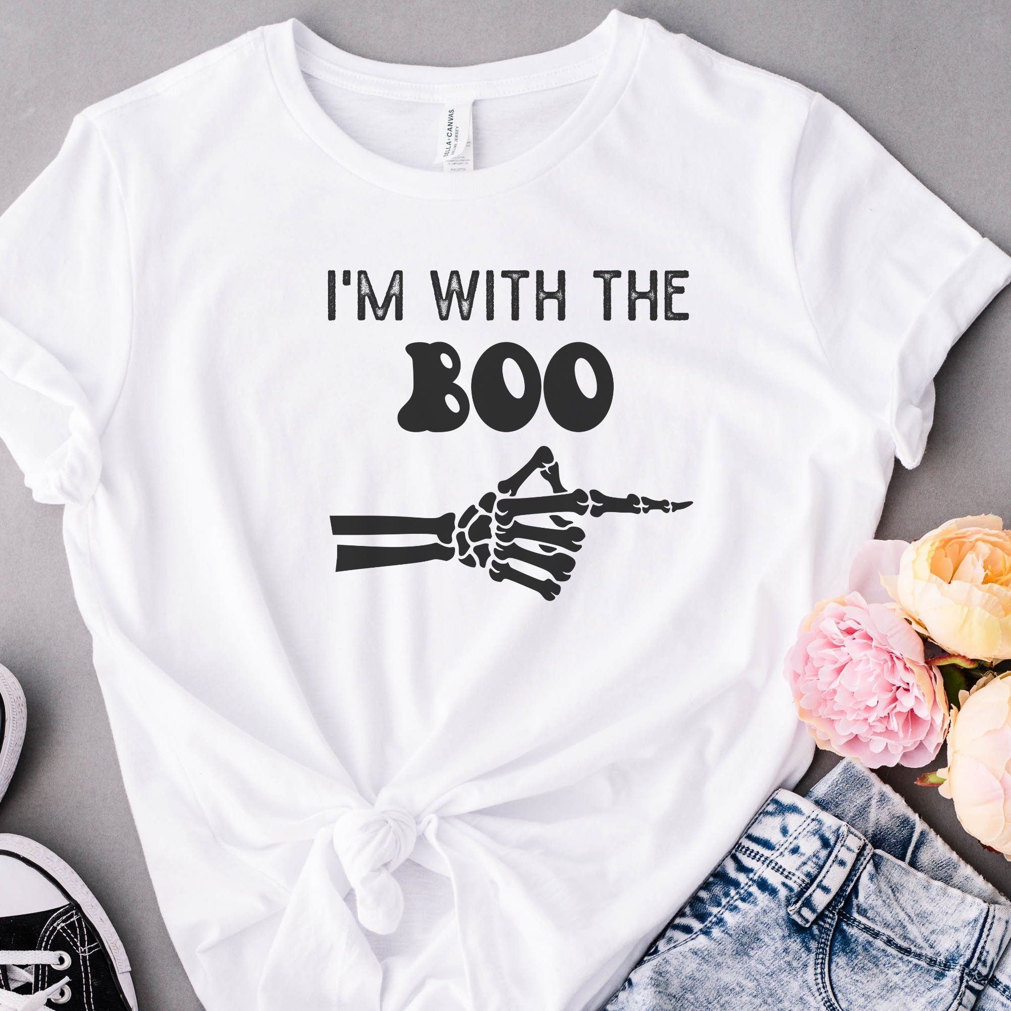 Discover I'm with the boo, Matching couple Halloween t-shirts, Halloween costume for couples,Skeleton, Ghost girl, ghost boy, Lazy Halloween costume