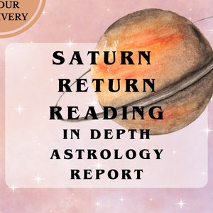 Lectura personalizada del retorno de Saturno: informe detallado de la lectura astrológica: incluye indicaciones para llevar un diario y afirmaciones