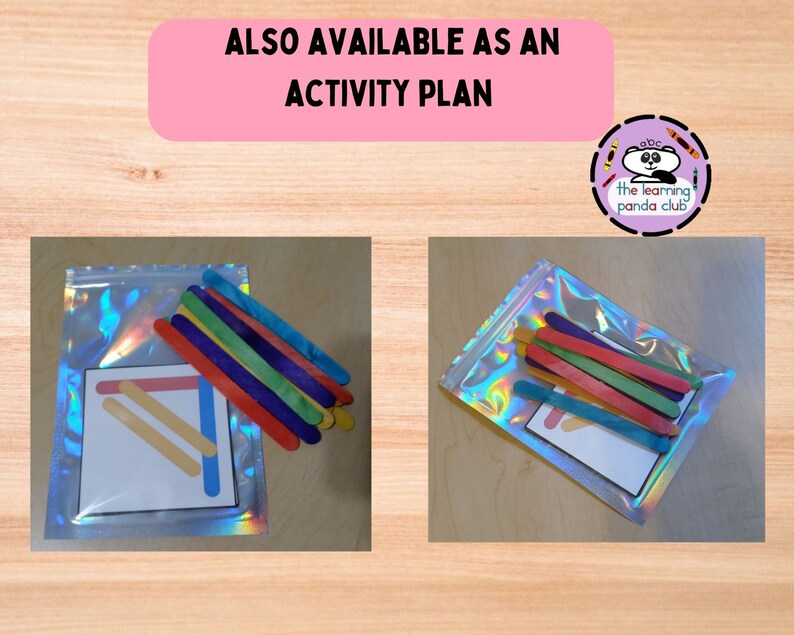 Printable Popsicle Stick Pattern Cards for Toddler, Preschool, Kindergarten Busy Box, Task Cards ...