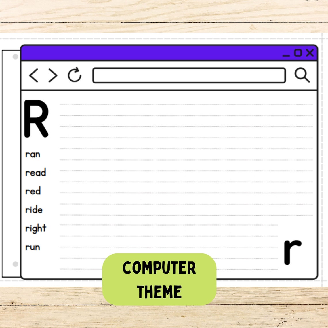 Printable Vocabulary and Word Bank List Writing Journal-word Lists for ...