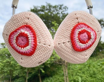 AirPods Max Headphone Covers,Heart design,Crochet AirPods Max Cover,Sony XM4/XM5 Cover,Handmade ,Gift For Her,Gifts