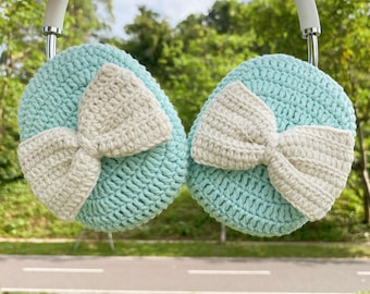 Crochet Bow AirPods Max Headphone Covers,AirPods Max Cover,Sony XM4,Sony XM5 Cover,Handmade,Headphone Case,Gift For Her