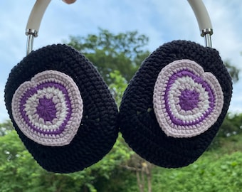 AirPods Max Headphone Covers,Heart design,Crochet AirPods Max Cover,Sony XM4/XM5 Cover,Handmade ,Gift For Her,Gifts