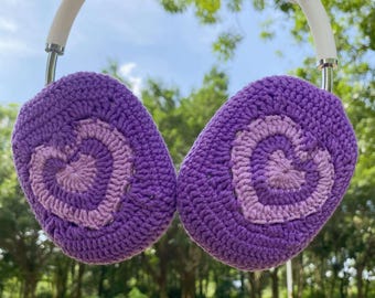 AirPods Max Headphone Covers,Heart design,Crochet AirPods Max Cover,Sony XM4/XM5 Cover,Handmade ,Gift For Her,Gifts