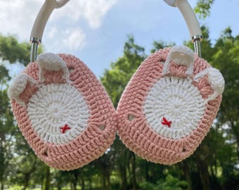 Estuches para Airpods Max con diseño de conejo de crochet, fundas para auriculares Y2K, funda para AirPod Max, funda para Sony XM4, funda para Sony XM5, funda para auriculares, regalos