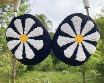 Daisy Crochet AirPods Max Headphone Covers,AirPods Max Case,Sony XM4/XM5 Cover,Handmade Gifts,Gift For Her,Mother's day gifts