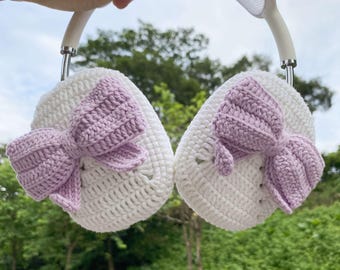 Crochet Bow AirPods Max Headphone Covers,AirPods Max Cover,Sony XM4,Sony XM5 Cover,Handmade,Headphone Case,Gift For Her