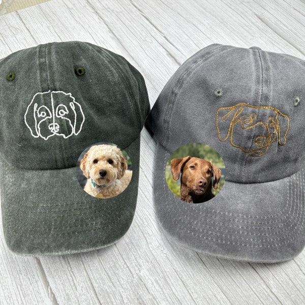 Custom Embroidered Pet Hat,Personalized Baseball Cap,Custom Embroidered Pet Cat Hat, Using Your Pet Dog,Photo Dog Mom Gifts, Cat Lover Gifts
