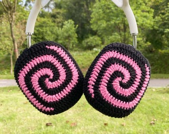 Fundas de Airpods Max en espiral de ganchillo, fundas para auriculares Y2K, funda AirPod Max, funda para auriculares de crochet Apple Airpods Max, regalos