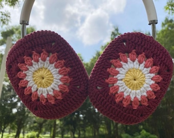 Daisy Crochet AirPods Max Headphone Covers,AirPods Max Case,Sony XM4/XM5 Cover,Handmade Gifts,Gift For Her,Mother's day gifts