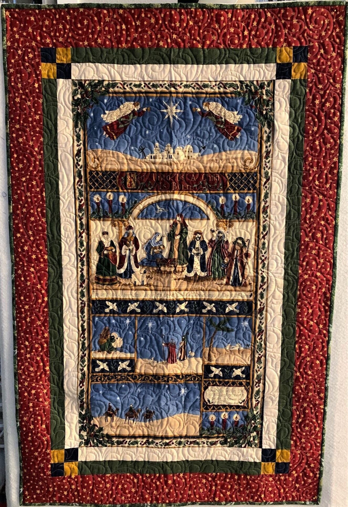 Christmas Nativity Quilt Wall Hanging Etsy
