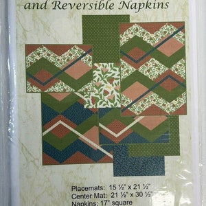 Sonata Placemats, Center Mat and Reversible Napkins Pattern