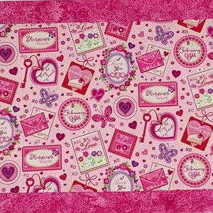 Pink Hearts Themed Table Runner