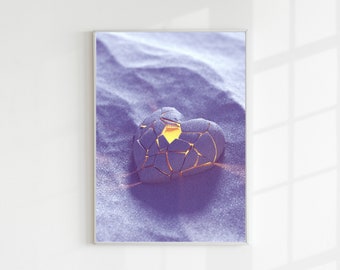 Hart Zand Kunst Digitale | Wanddecoratie | Kunst aan de muur | Woondecoratie | Decor | Afdrukbare kunst aan de muur | Wandkleden | Badkamer Decor| Office Wanddecoratie