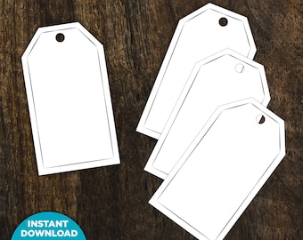 DIY Printable Gift Tags, Simple Hang Tag (PDF Download)