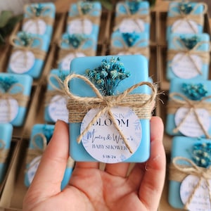 Blue Ocean Party Soap Favors with Personalized Labels | Beach Themed Gifts | Party and Shower Favors | 1.75oz