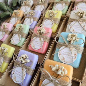 Saponi colorati / Saponi profumati fatti a mano per baby shower, addio al nubilato, matrimonio, regali per feste / 1,75 once