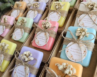 Colorful Soap Favors | Handmade Scented Soaps for Baby Shower, Bridal Shower, Wedding, Party Gifts | 2 oz