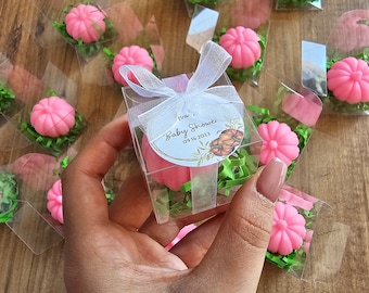 ベビーシャワー用ピンクパンプキンソープギフト、ミニピンクパンプキン、秋をテーマにした結婚式のギフト、ブライダルシャワーのギフト、ハロウィンギフト（まとめ買い）