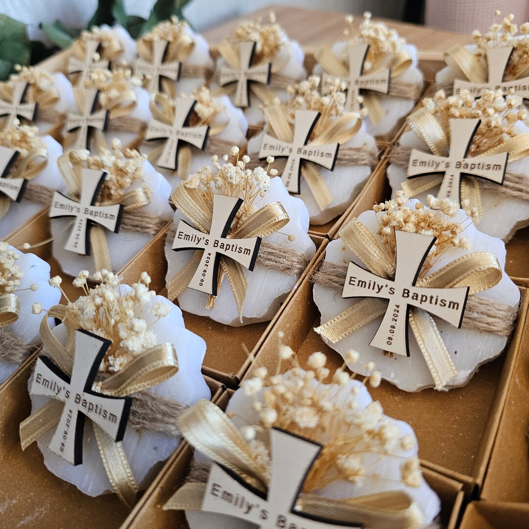 Custom Christening Soap Bars Elegant Religious Ceremony Gifts Baptism